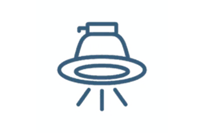 Recessed lighting installation icon.